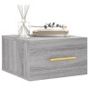 Table de chevet murale sonoma gris 35x35x20 cm 