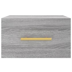 Table de chevet murale sonoma gris 35x35x20 cm 