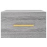 Table de chevet murale sonoma gris 35x35x20 cm 