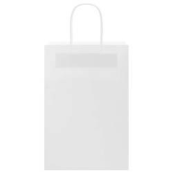 Sacs en papier 50 pcs avec poignées blanc 21x11x31 cm 