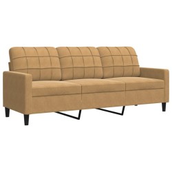 Canapé à 3 places Marron 180 cm Velours 