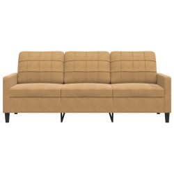 Canapé à 3 places Marron 180 cm Velours 