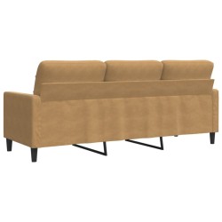 Canapé à 3 places Marron 180 cm Velours 