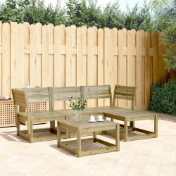 Salon de jardin 4 pcs bois de pin imprégné 