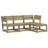 Salon de jardin 4 pcs bois de pin imprégné 