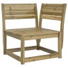 Salon de jardin 4 pcs bois de pin imprégné 