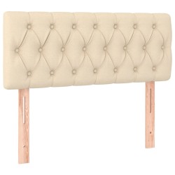 Sommier à lattes de lit avec matelas Crème 100x200 cm Tissu 