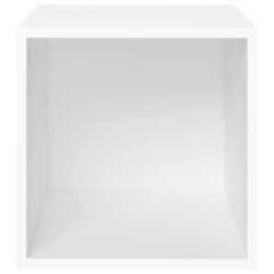 Meuble TV Blanc 37x35x37 cm Bois d’ingénierie 