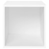 Meuble TV Blanc 37x35x37 cm Bois d’ingénierie 