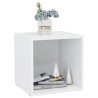 Meuble TV Blanc 37x35x37 cm Bois d’ingénierie 