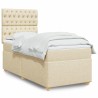 Sommier à lattes de lit avec matelas Crème 80x200 cm Tissu 
