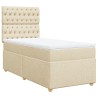 Sommier à lattes de lit avec matelas Crème 80x200 cm Tissu 
