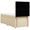Sommier à lattes de lit avec matelas Crème 80x200 cm Tissu 