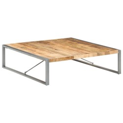 Table basse 140x140x40 cm Bois de manguier brut 