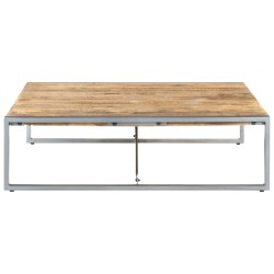 Table basse 140x140x40 cm Bois de manguier brut 