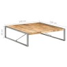 Table basse 140x140x40 cm Bois de manguier brut 