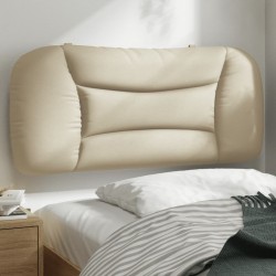 Coussin de tête de lit crème 80 cm tissu 