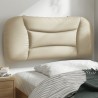 Coussin de tête de lit crème 80 cm tissu 