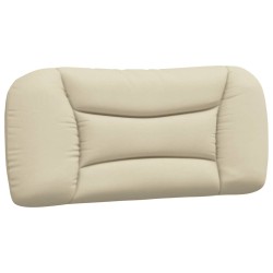 Coussin de tête de lit crème 80 cm tissu 