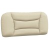 Coussin de tête de lit crème 80 cm tissu 