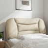 Coussin de tête de lit crème 80 cm tissu 