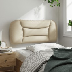 Coussin de tête de lit crème 80 cm tissu 