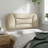 Coussin de tête de lit crème 80 cm tissu 