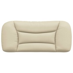 Coussin de tête de lit crème 80 cm tissu 