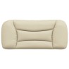Coussin de tête de lit crème 80 cm tissu 
