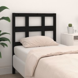 Tête de lit Noir 80,5x4x100 cm Bois massif de pin 