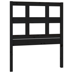 Tête de lit Noir 80,5x4x100 cm Bois massif de pin 