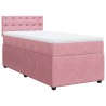 Sommier à lattes de lit avec matelas Rose 90x200 cm Velours 