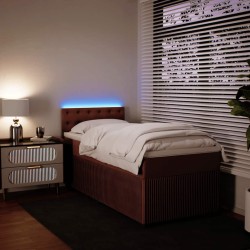 Sommier à lattes de lit avec matelas Rose 90x200 cm Velours 