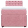 Sommier à lattes de lit avec matelas Rose 90x200 cm Velours 
