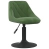 Chaises pivotantes à manger lot de 6 vert foncé velours 