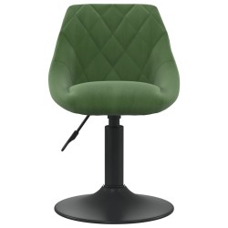 Chaises pivotantes à manger lot de 6 vert foncé velours 