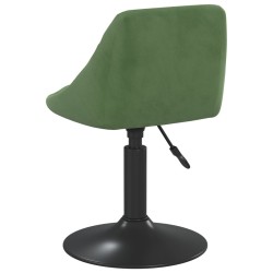 Chaises pivotantes à manger lot de 6 vert foncé velours 