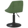 Chaises pivotantes à manger lot de 6 vert foncé velours 
