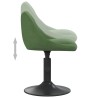 Chaises pivotantes à manger lot de 6 vert foncé velours 