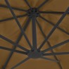 Parasol de jardin avec base portable taupe 
