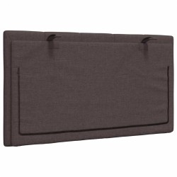 Coussin de tête de lit marron foncé 80 cm tissu 
