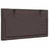 Coussin de tête de lit marron foncé 80 cm tissu 