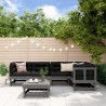 Salon de jardin 6 pcs Gris Bois de pin massif 