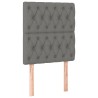 Sommier à lattes de lit avec matelas Gris foncé 80x200 cm Tissu 