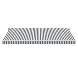 Auvent manuel rétractable anthracite et blanc 450x300 cm 