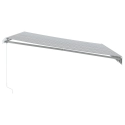 Auvent manuel rétractable anthracite et blanc 450x300 cm 