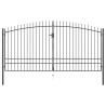 Double portail avec haut sous forme de lance 400 x 248 cm 