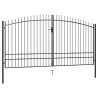Double portail avec haut sous forme de lance 400 x 248 cm 