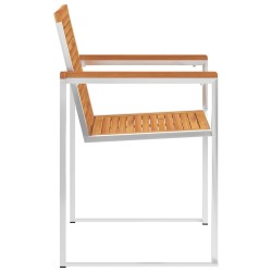Chaises de jardin lot de 4 Bois d'acacia solide et inox 
