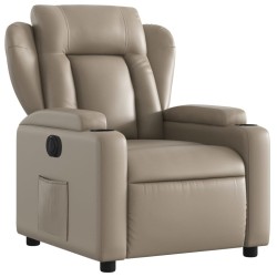 Fauteuil inclinable électrique Cappuccino Similicuir 